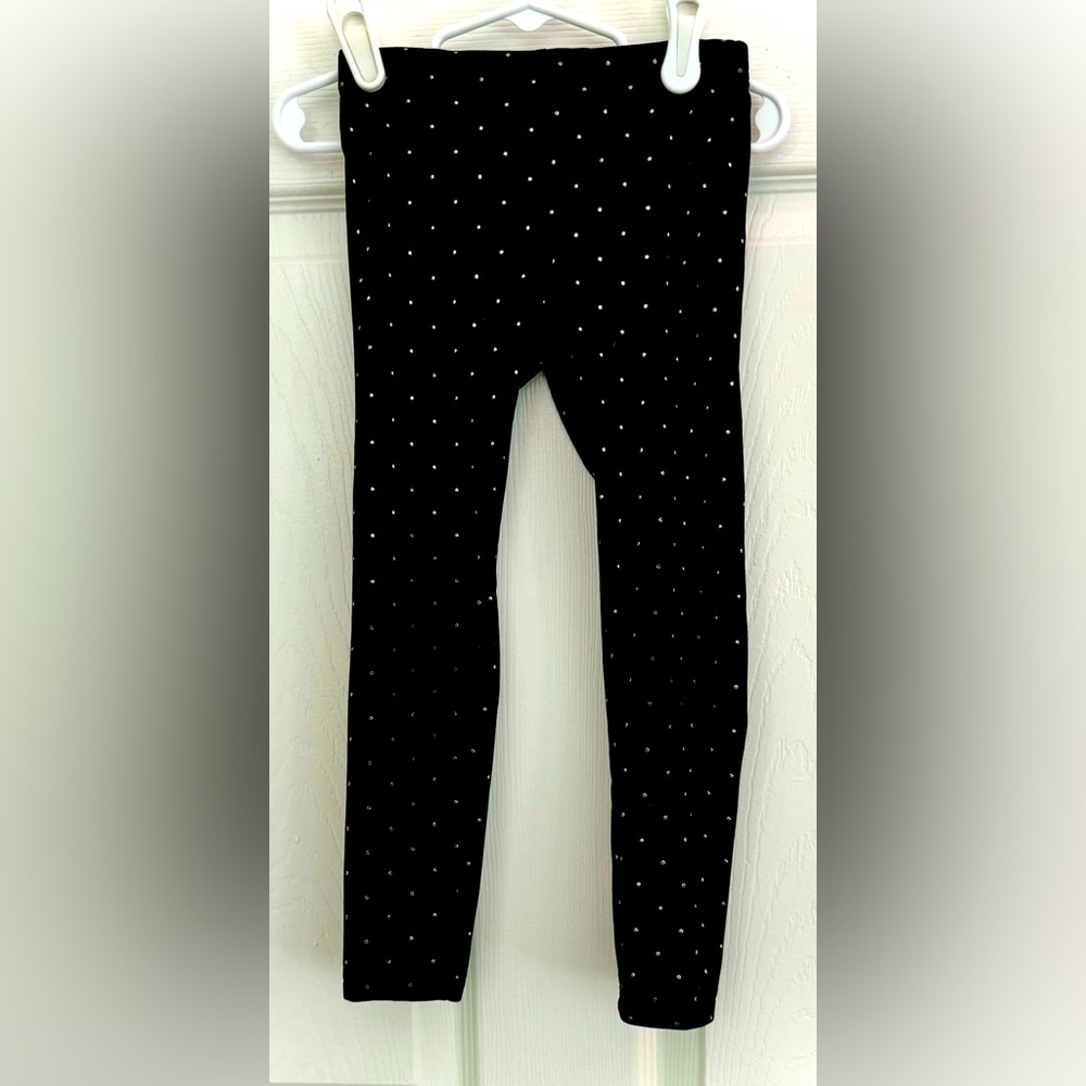 Black Velvet and Gold Poke A Dot Pants